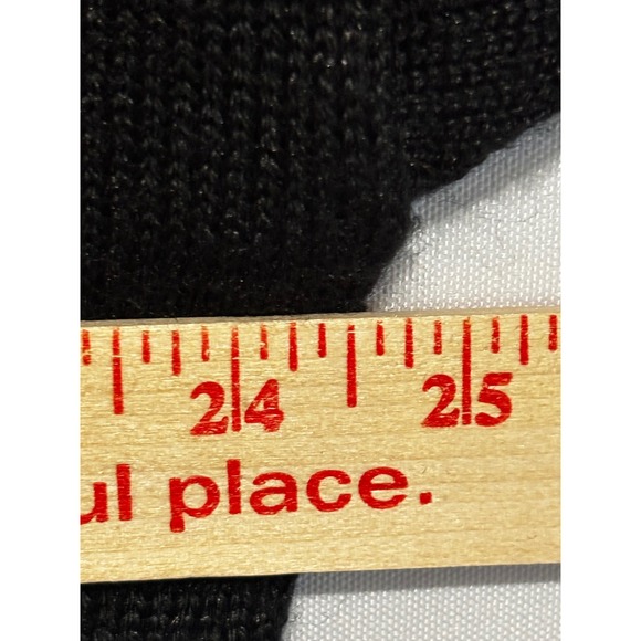 TOGETHER! Black Floral Embroidered V-Neck Wool Blend Sweater XL Vintage boho 90s - Picture 6 of 8